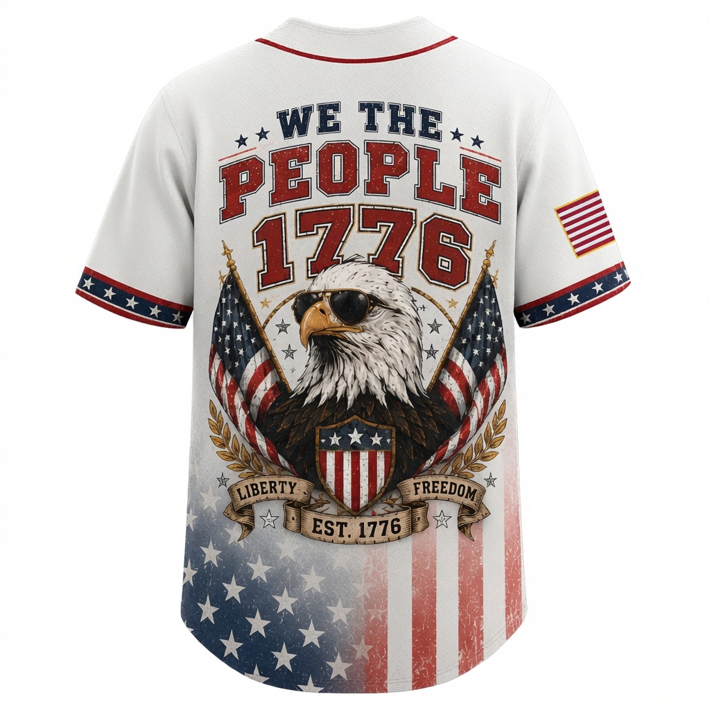 Personalized USA Anniversary Baseball Jersey for Adults & Kids – Gift for Patriots