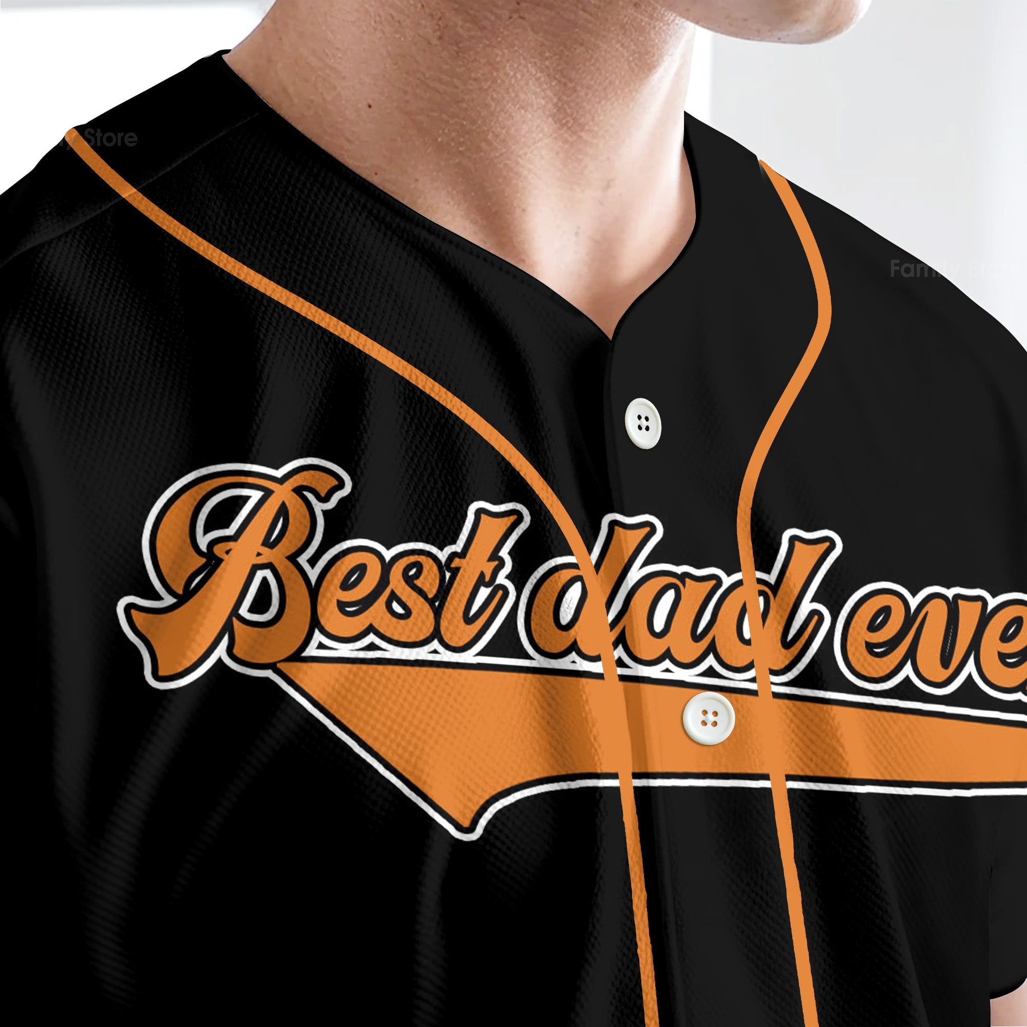 Personalized Baseball Jersey Best Dad Ever Gift for Him