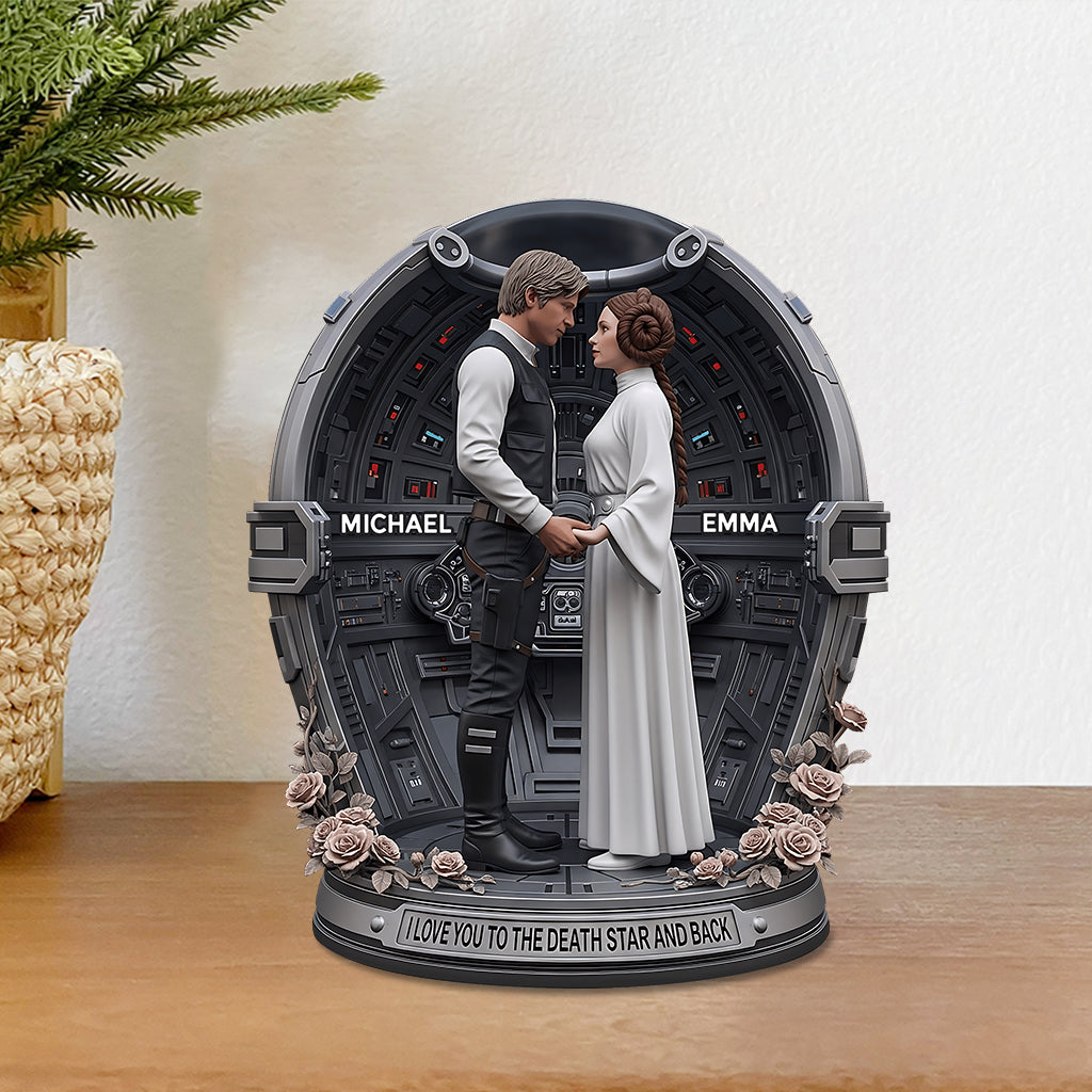 Personalized Acrylic Plaque Love You To The Death Star Gift for Couples