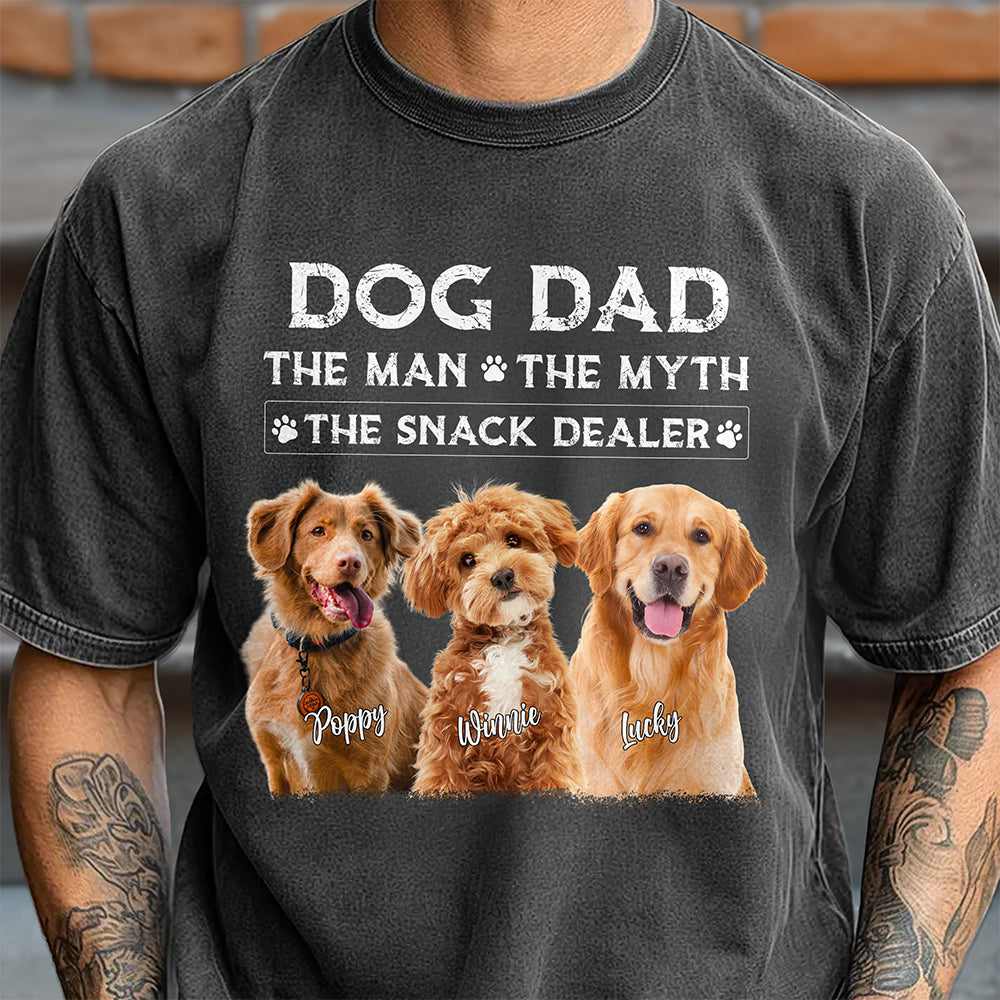 Personalized Dog Dad Comfort Shirt The Snack Dealer Gift Comfort Shirt GradoCreations