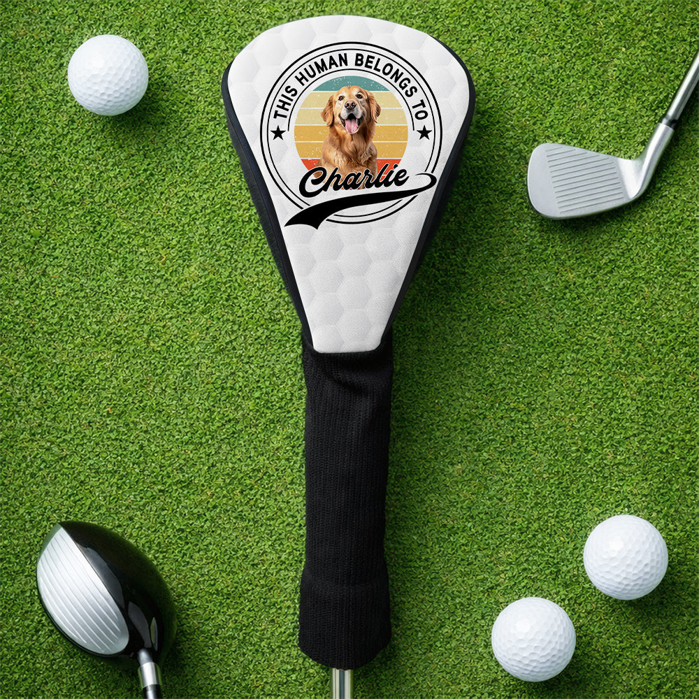 Personalized Golf Club Head Cover Custom Dog Photo Gift for Dad HN590 - Golf Club Head Cover GradoCreations