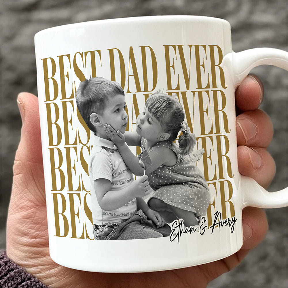 Personalized Vintage Photo Mug Custom Gift for Dad or Mom HN590 - mug GradoCreations