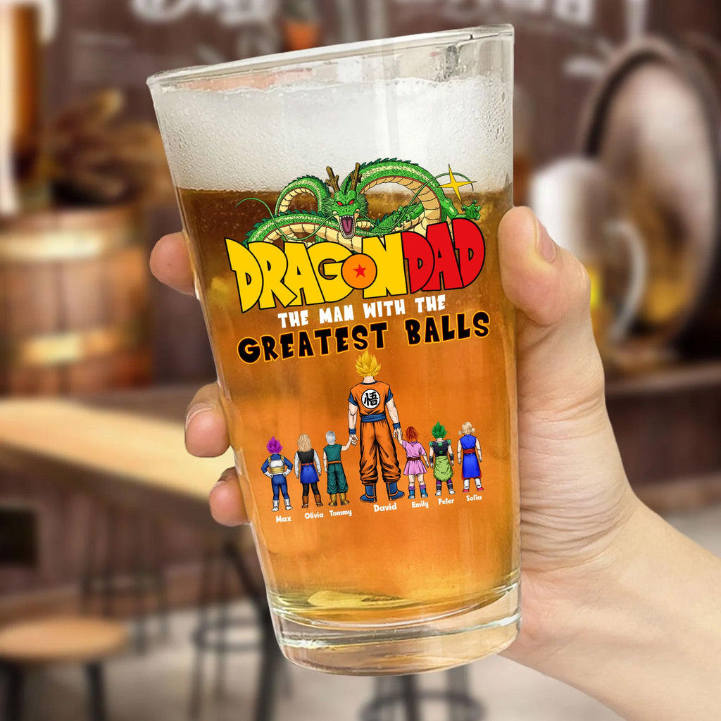 Personalized Beer Glass Gift for Dad with Custom Design Beer Glass GradoCreations