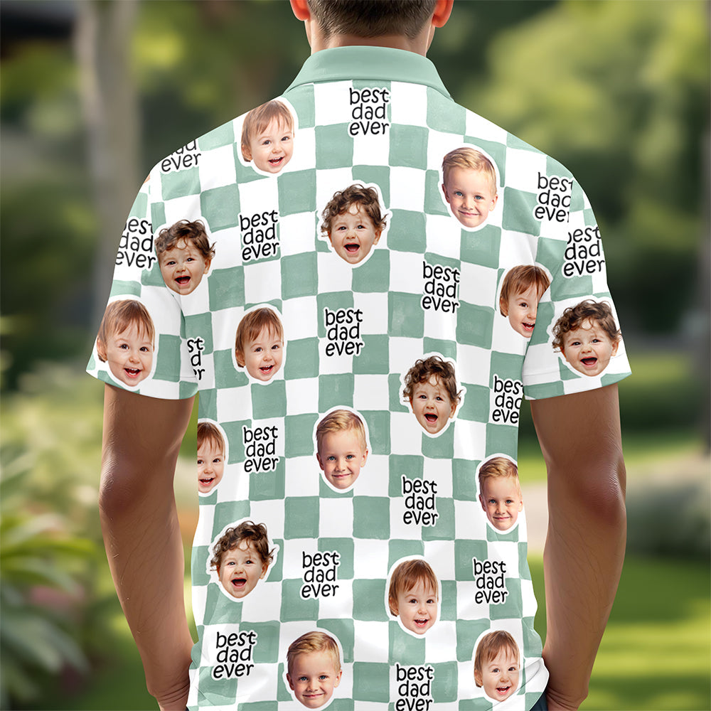 Personalized Baby Face Polo Shirt Gift for Dad or Mom HN590 - Men's Polo Shirt GradoCreations