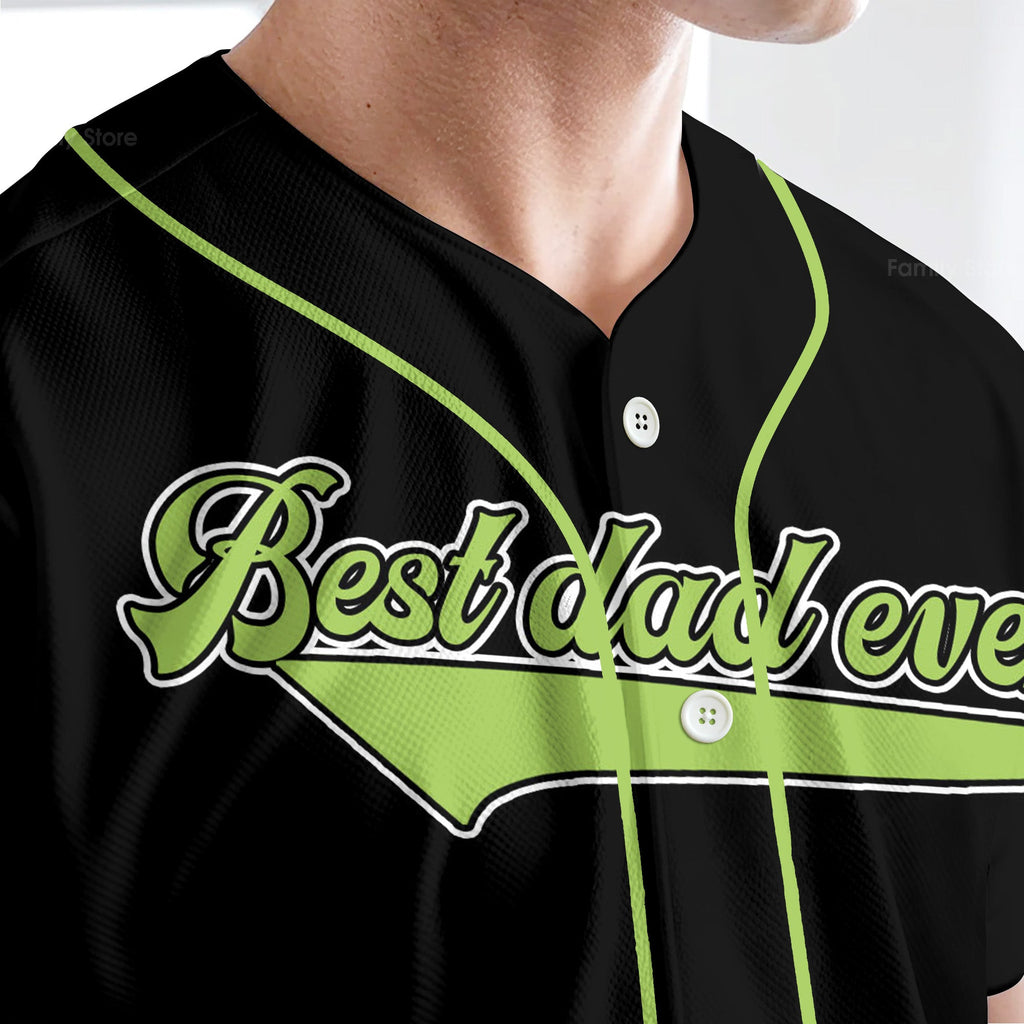 Personalized Baseball Jersey Best Dad Ever Gift for Him