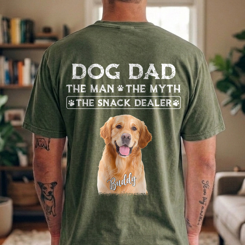 Personalized Dog Dad Comfort Shirt Funny Gift Idea for Him Comfort Shirt Back GradoCreations