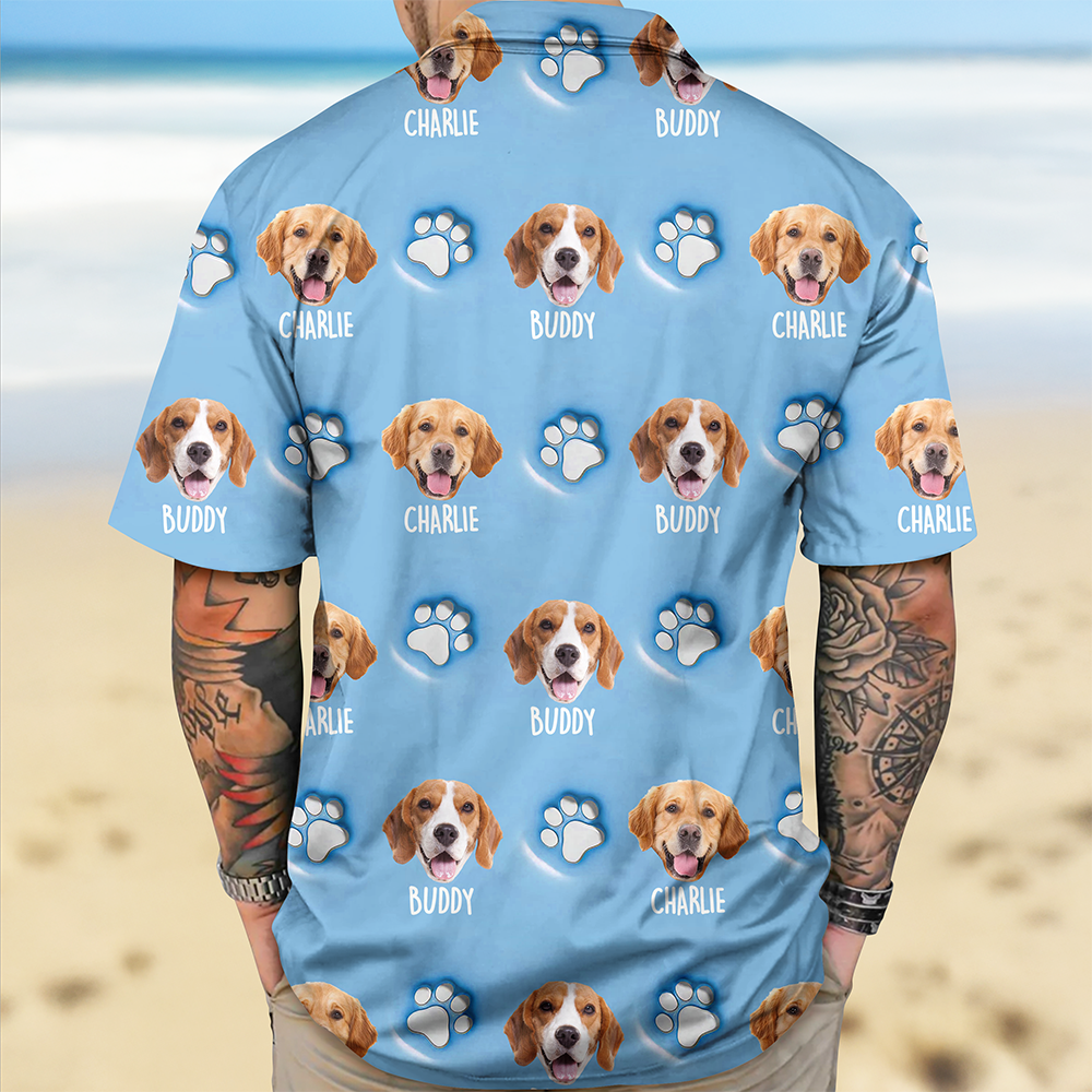 Personalized Dog Face Hawaiian Shirt Custom Dog Photo Gift HN590 - AOP Hawai Shirt GradoCreations