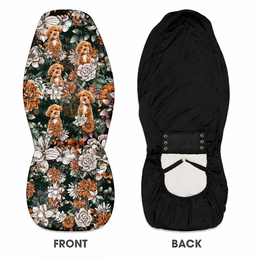 Personalized Photo Floral Aloha Hawaiian Car Seat Cover Gift HN590 - Car Seat Cover GradoCreations