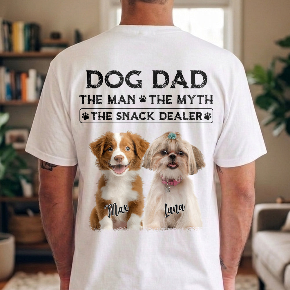 Personalized Dog Dad Comfort Shirt Funny Gift Idea for Him Comfort Shirt Back GradoCreations
