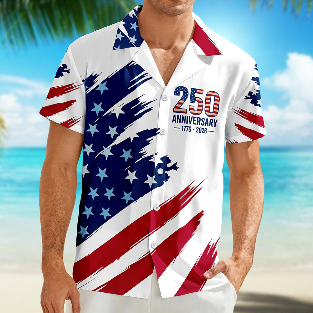 Personalized Patriotic Hawaii Shirt American Flag 4th of July Gift HN590 - AOP Hawai Shirt GradoCreations
