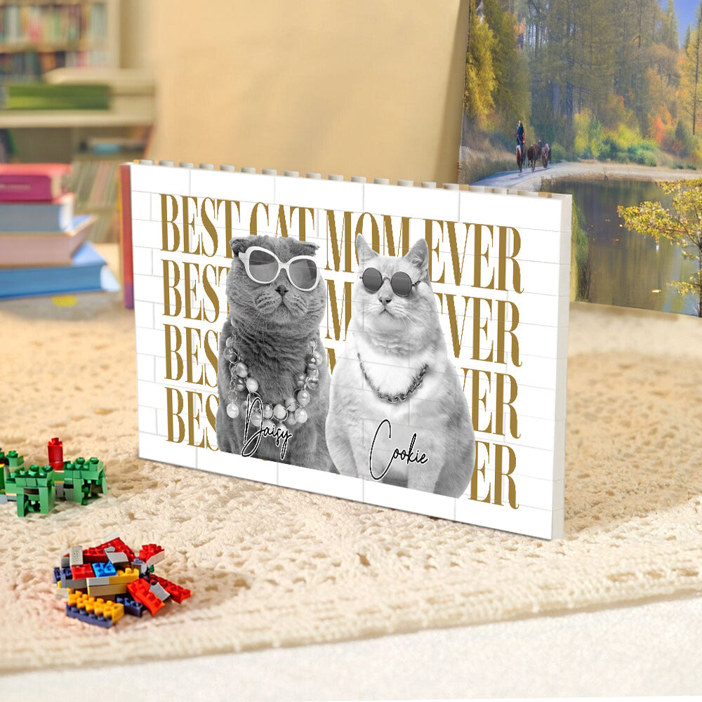 Personalized Vintage Photo Building Blocks Gift for Dog Cat Dad HN590 - Building Blocks GradoCreations