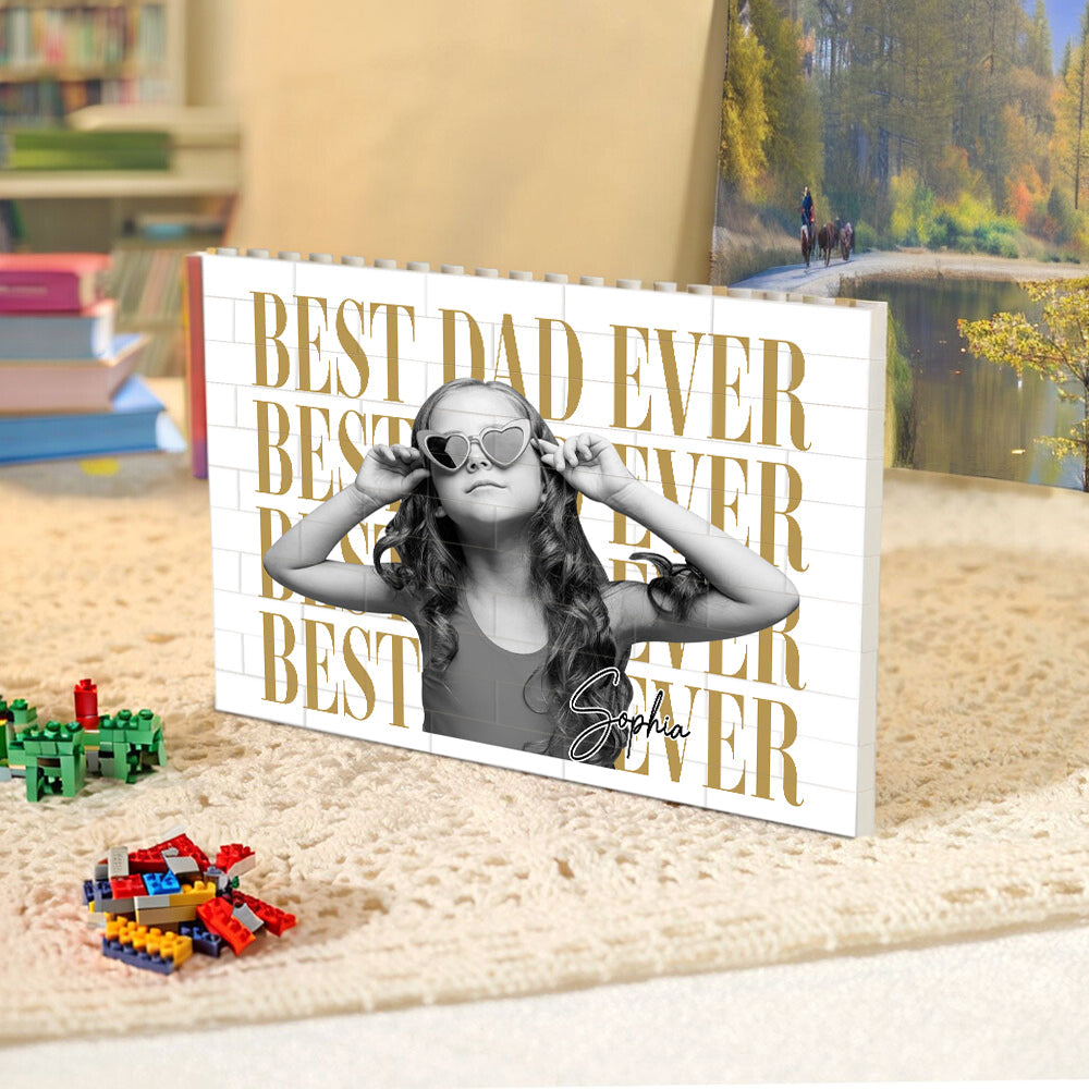 Personalized Vintage Photo Building Blocks Gift for Dad/Mom HN590 - Building Blocks GradoCreations