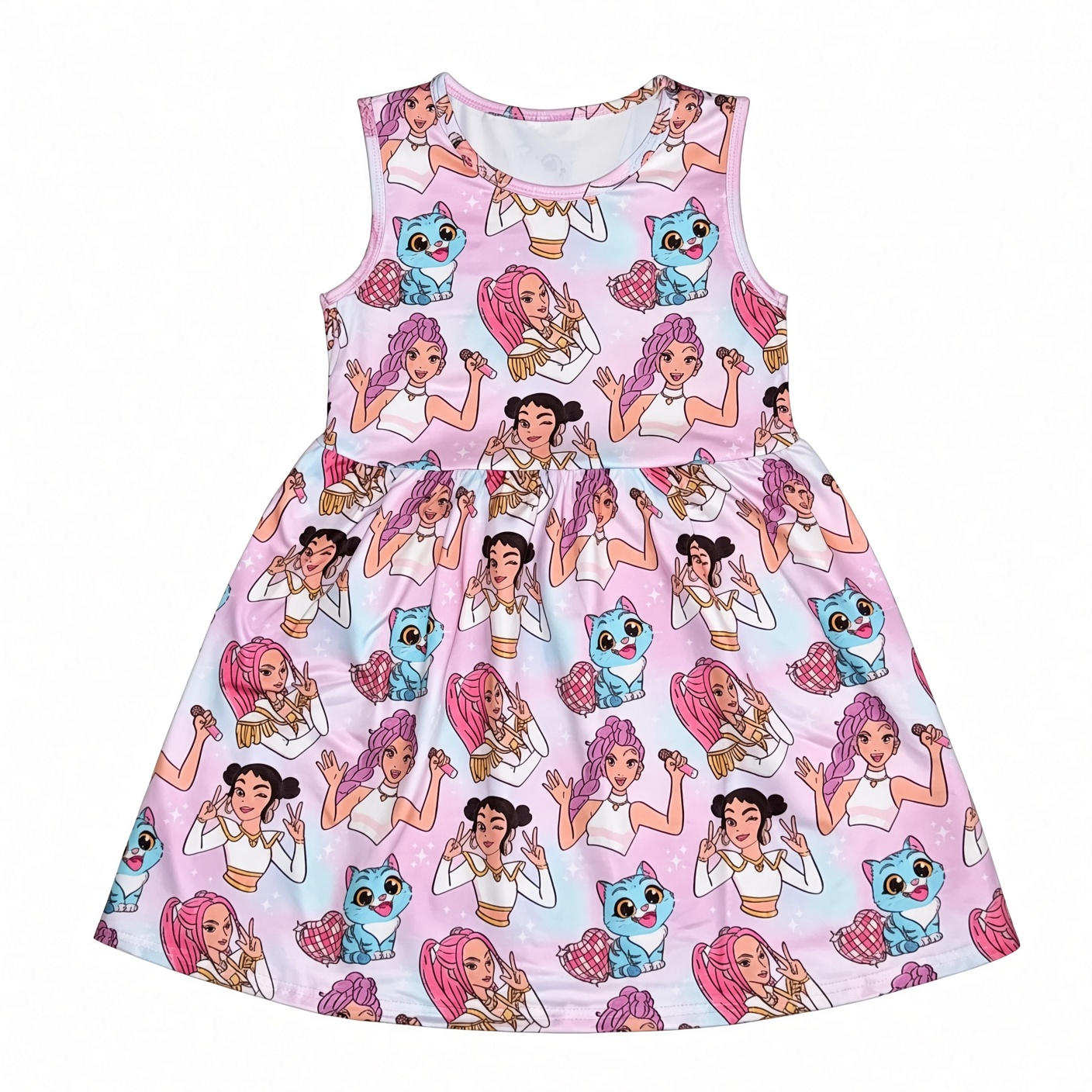 Personalized Fantasy Girl Dress for Kids with Custom Name Gift for Daughter Kid Dress GradoCreations