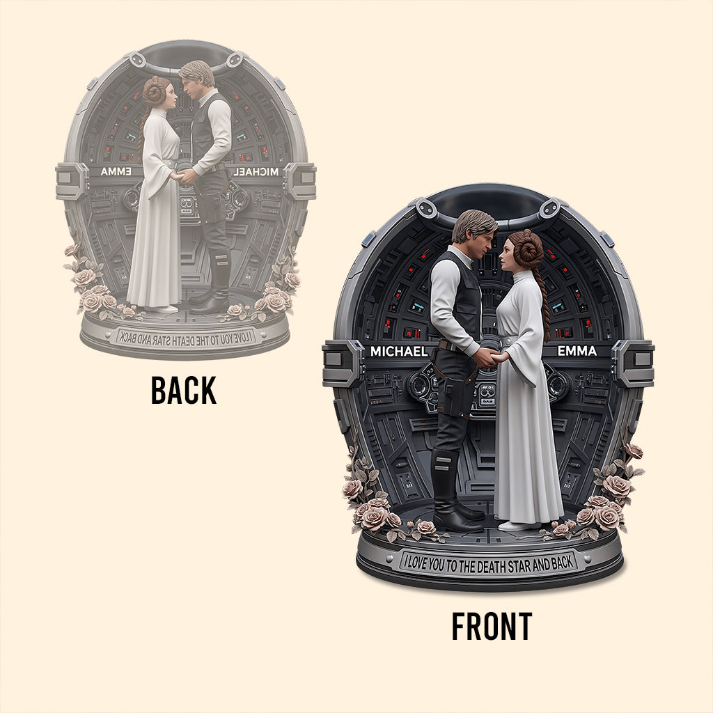 Personalized Acrylic Plaque Love You To The Death Star Gift for Couples