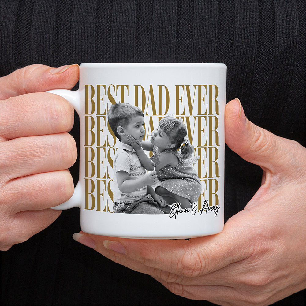 Personalized Vintage Photo Mug Custom Gift for Dad or Mom HN590 - mug GradoCreations