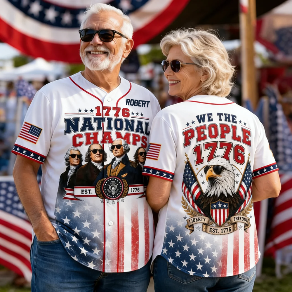 Personalized USA Anniversary Baseball Jersey for Adults & Kids – Gift for Patriots