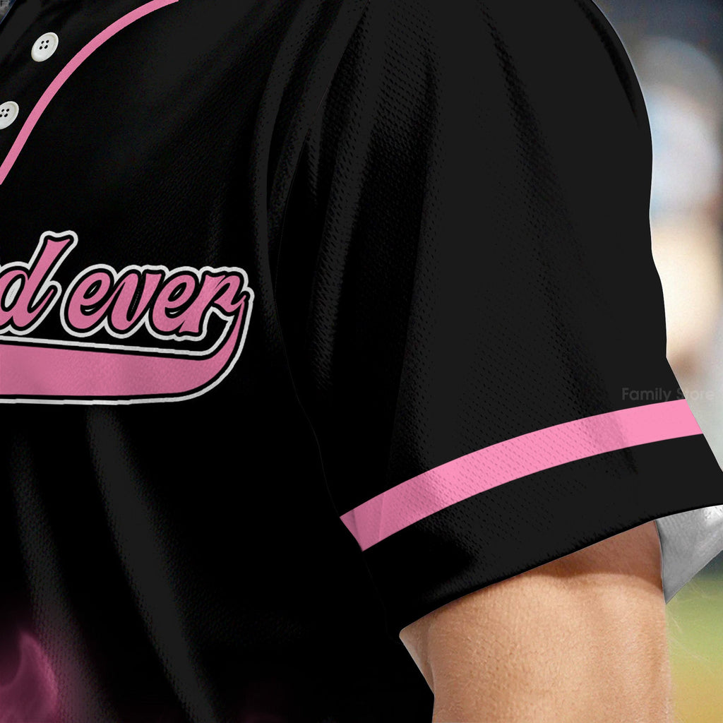 Personalized Baseball Jersey Best Dad Ever Gift for Him