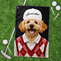 Custom Photo Golf Towel Personalized Gift for Dog Cat Dad Mom HN590 - Golf Towel GradoCreations