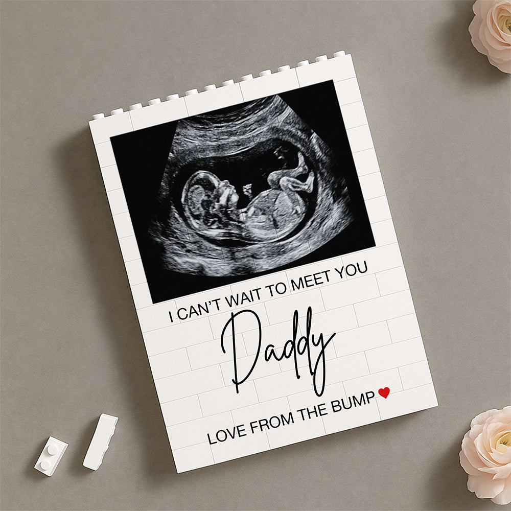 Personalized Baby Scan Building Block Gift for Daddy HN590 - Building Blocks GradoCreations