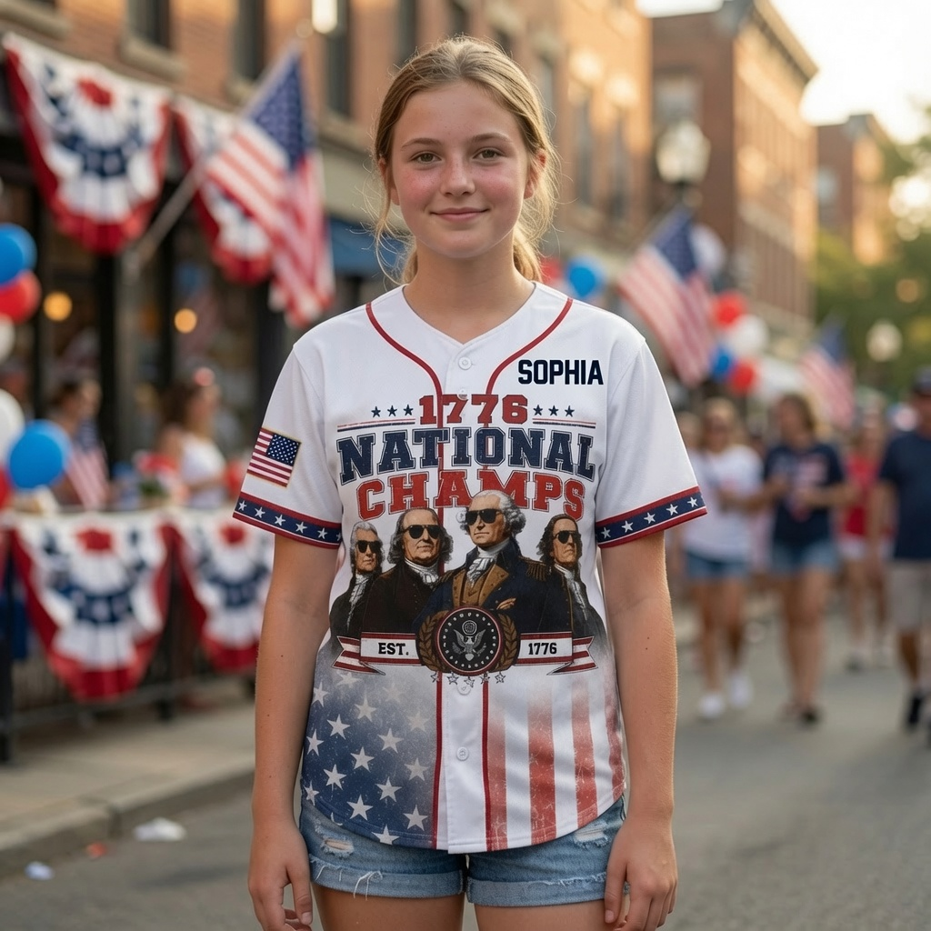 Personalized USA Anniversary Baseball Jersey for Adults & Kids – Gift for Patriots