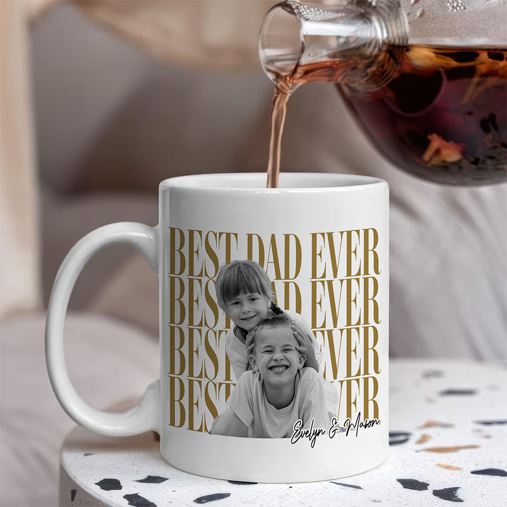 Personalized Vintage Photo Mug Custom Gift for Dad or Mom HN590 - mug GradoCreations