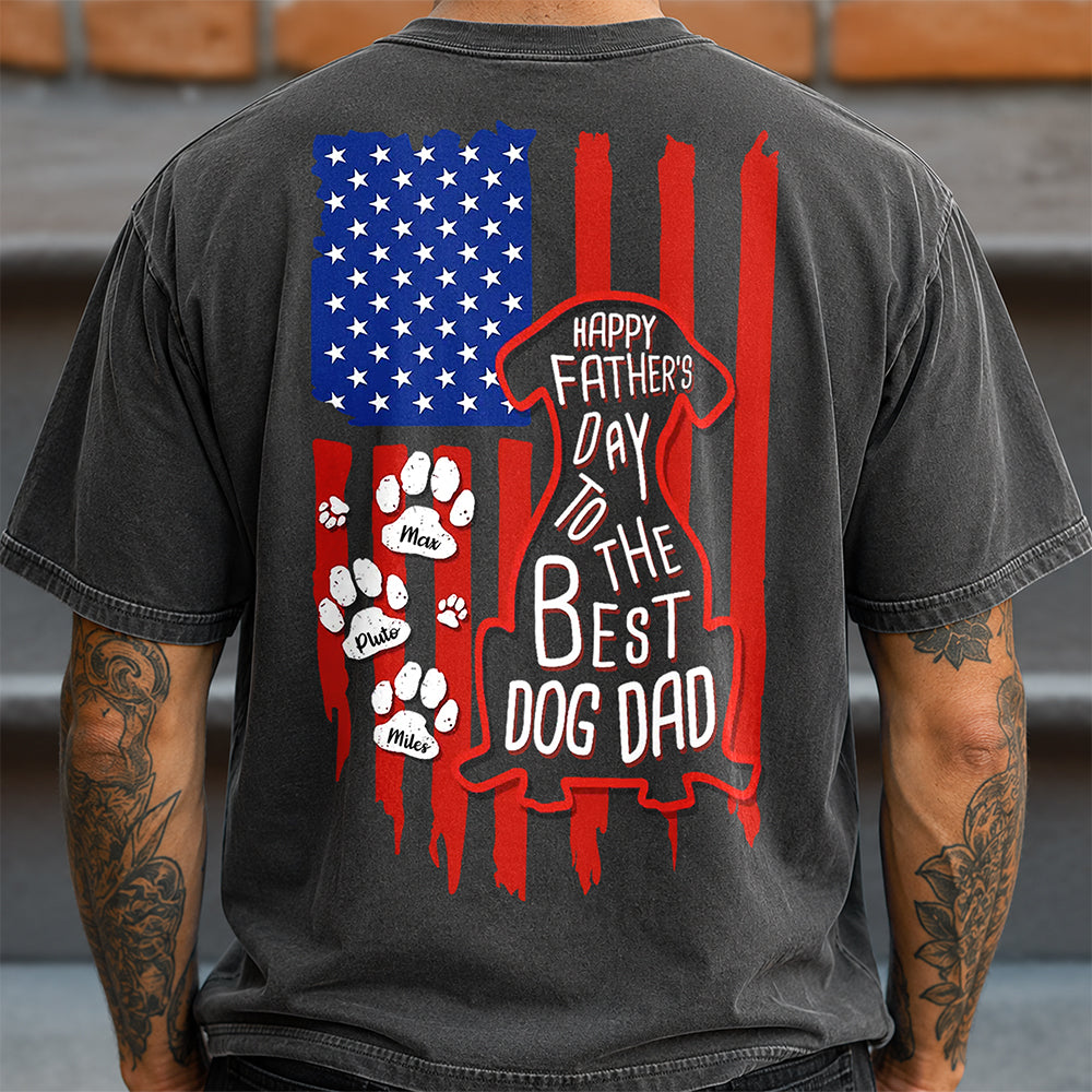 Personalized Father's Day Comfort Shirt for Dog Dads Unique Gift Comfort Shirt Back GradoCreations