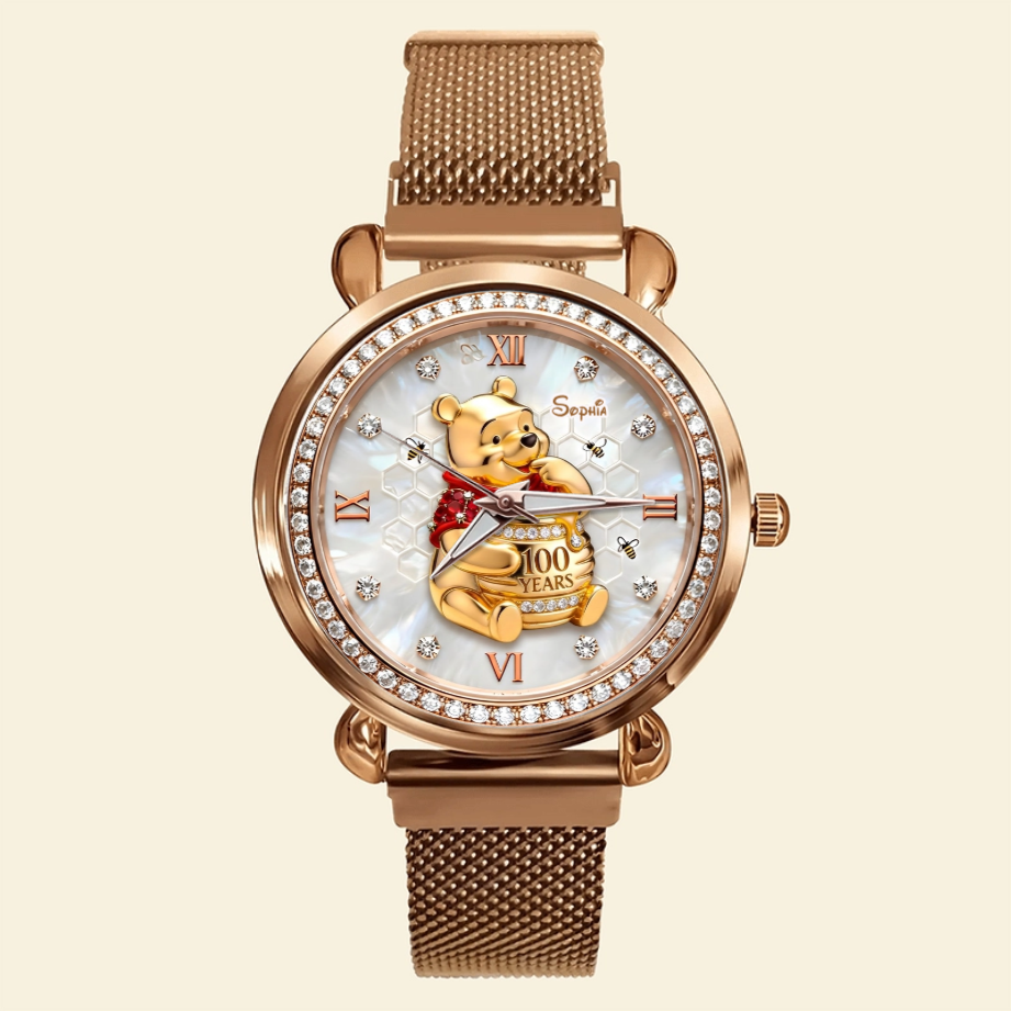 Personalized Winnie the Pooh Women's Watch 100th Anniversary Gift for Her