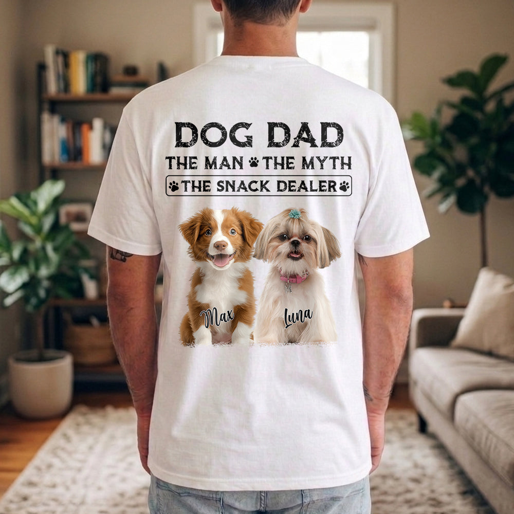 Personalized Dog Dad Comfort Shirt Funny Gift Idea for Him Comfort Shirt Back GradoCreations