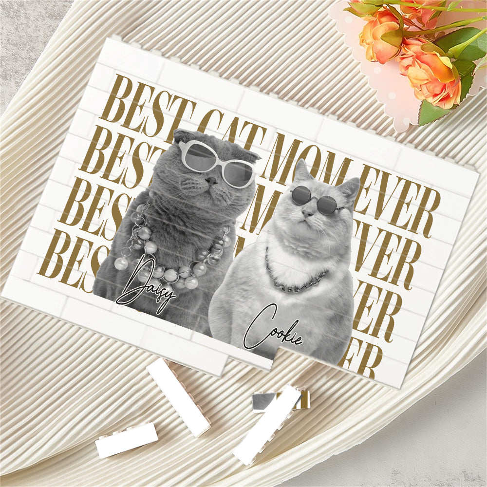 Personalized Vintage Photo Building Blocks Gift for Dog Cat Dad HN590 - Building Blocks GradoCreations