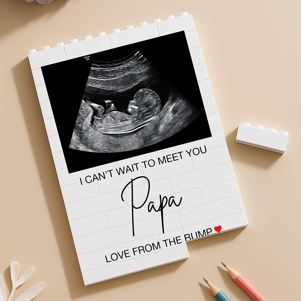 Personalized Baby Scan Building Block Gift for Daddy HN590 - Building Blocks GradoCreations