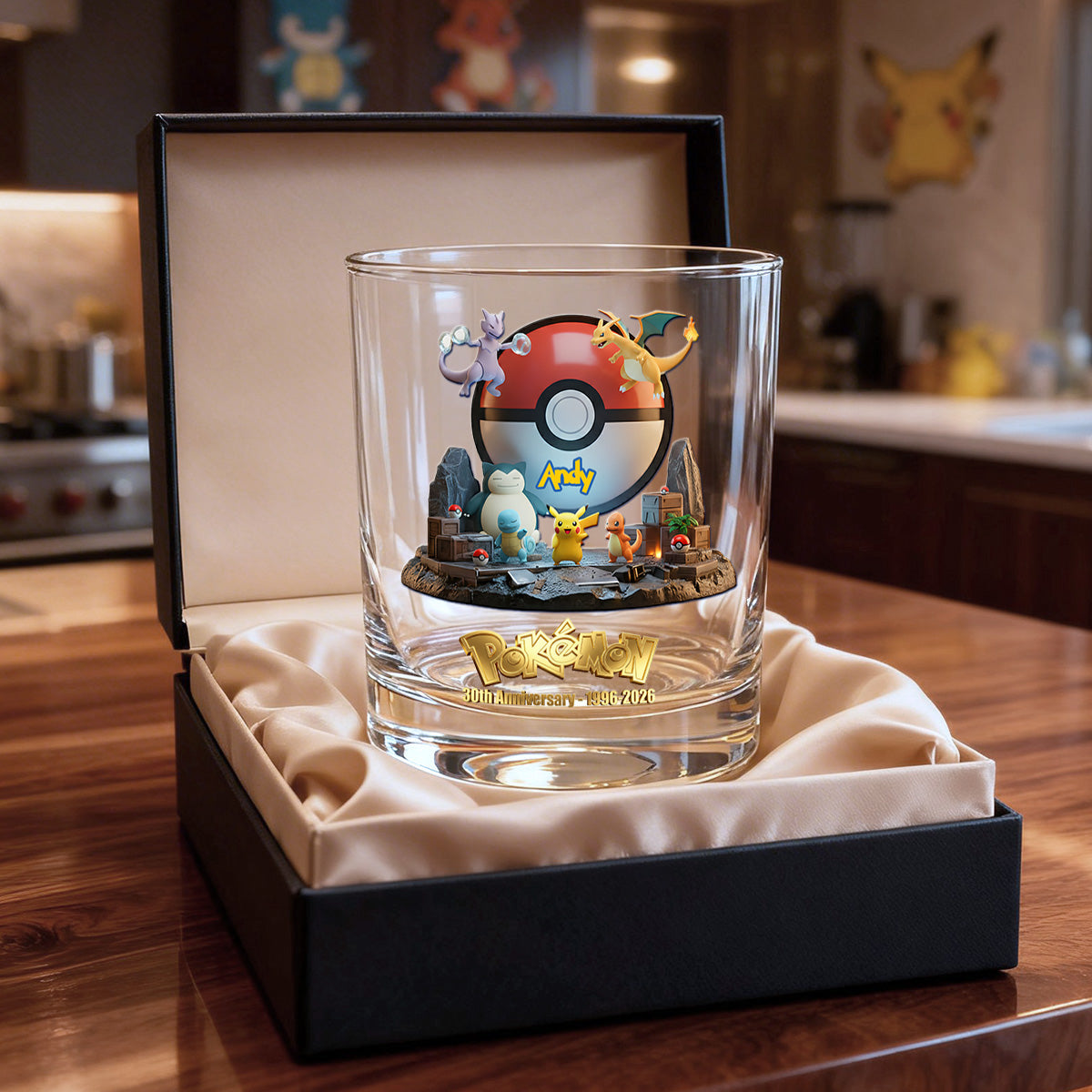 Personalized Whiskey Glass 30th Anniversary Gift for Movie Fans