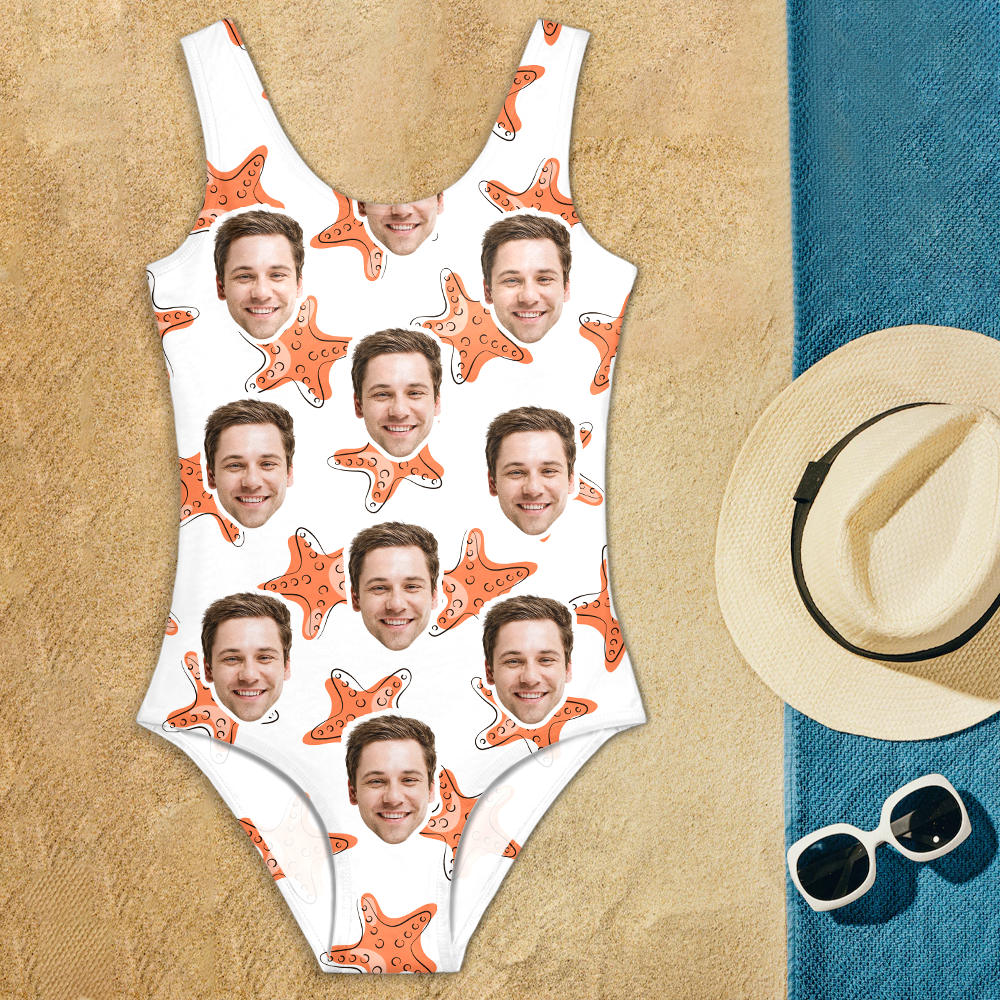 Personalized Photo Swimsuit Custom Design for Her Summer Gift HN590 - Swimsuit GradoCreations