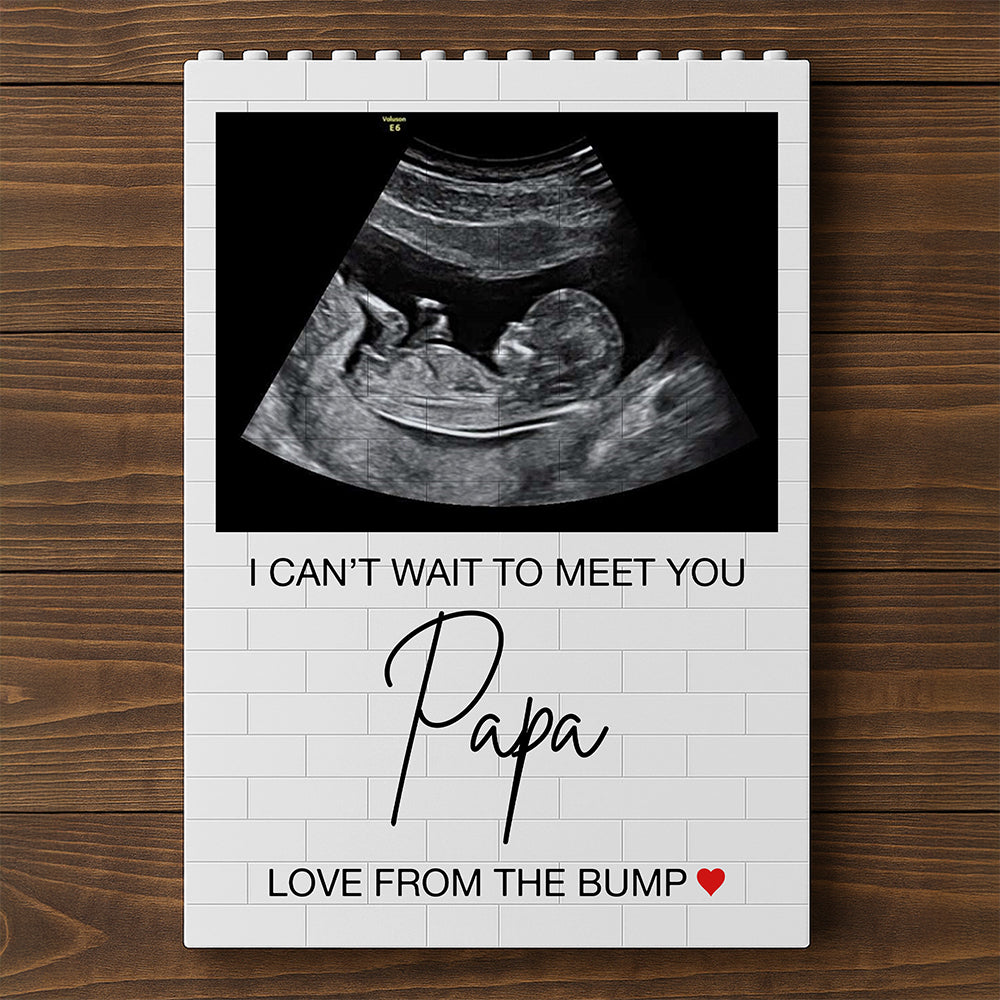 Personalized Baby Scan Building Block Gift for Daddy HN590 - Building Blocks GradoCreations