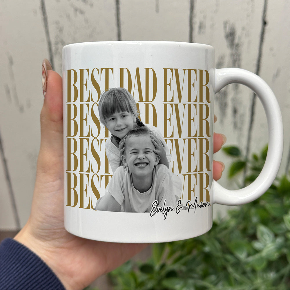 Personalized Vintage Photo Mug Custom Gift for Dad or Mom HN590 - mug GradoCreations