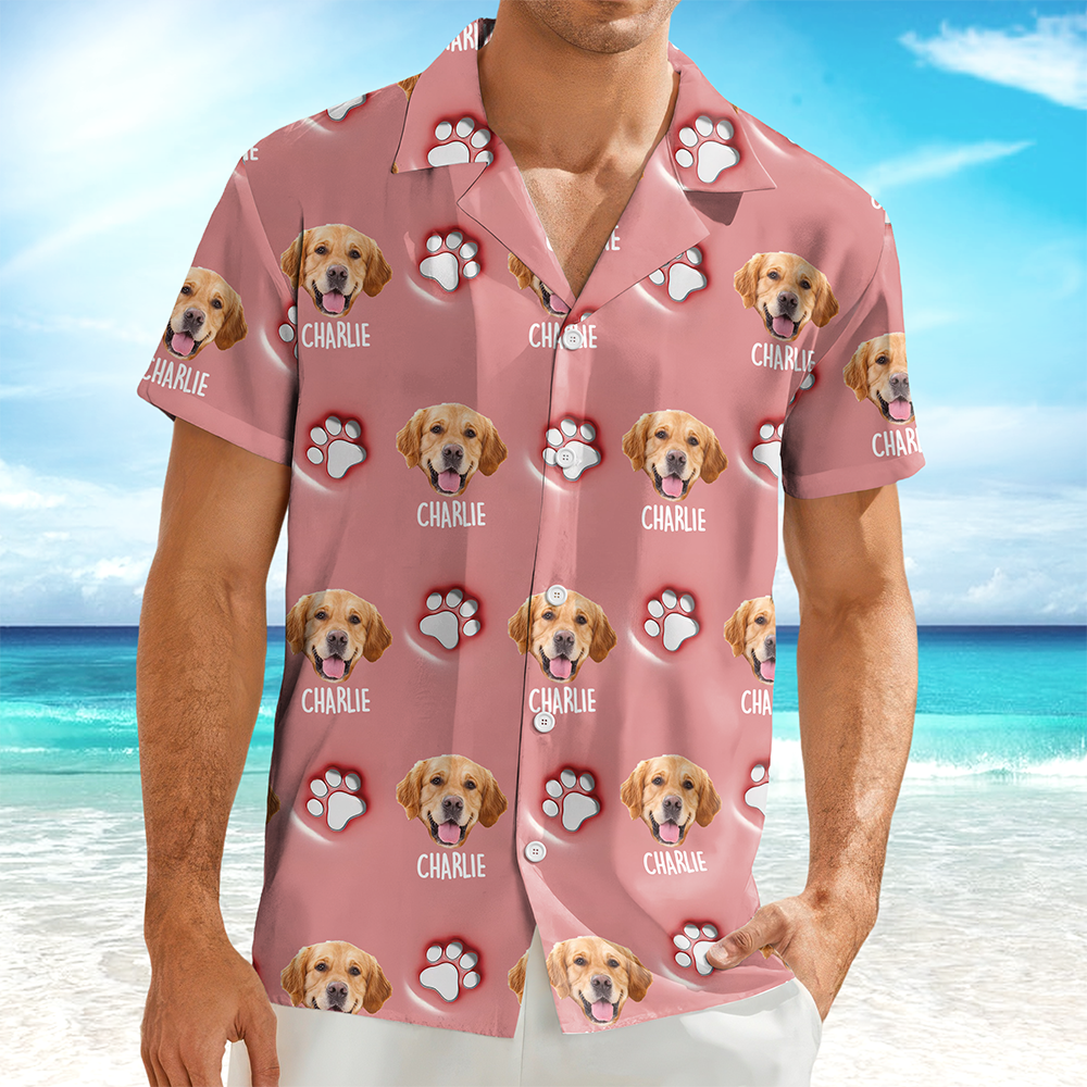 Personalized Dog Face Hawaiian Shirt Custom Dog Photo Gift HN590 - AOP Hawai Shirt GradoCreations