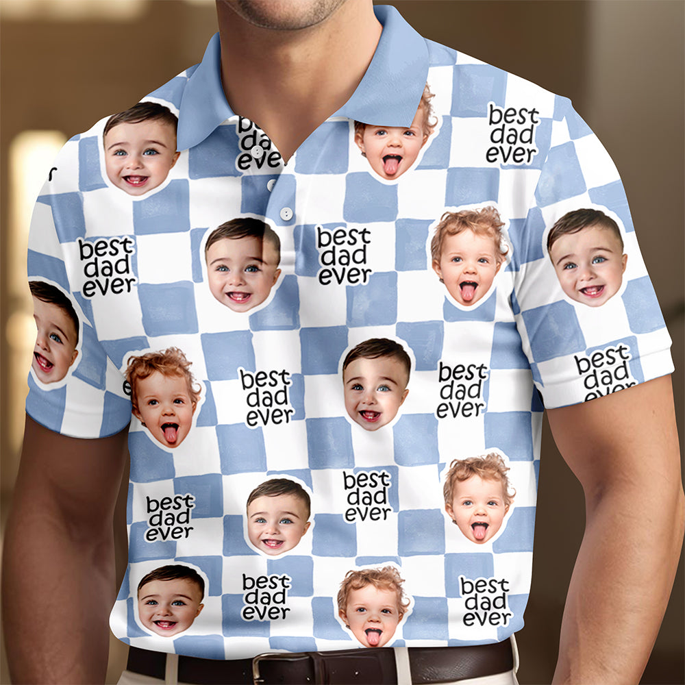 Personalized Baby Face Polo Shirt Gift for Dad or Mom HN590 - Men's Polo Shirt GradoCreations