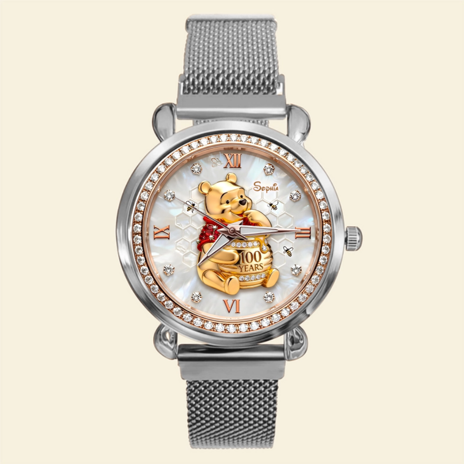 Personalized Winnie the Pooh Women's Watch 100th Anniversary Gift for Her