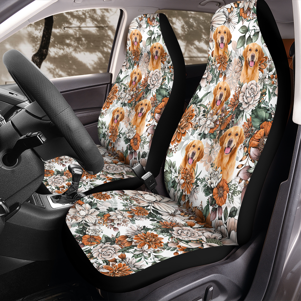Personalized Photo Floral Aloha Hawaiian Car Seat Cover Gift HN590 - Car Seat Cover GradoCreations
