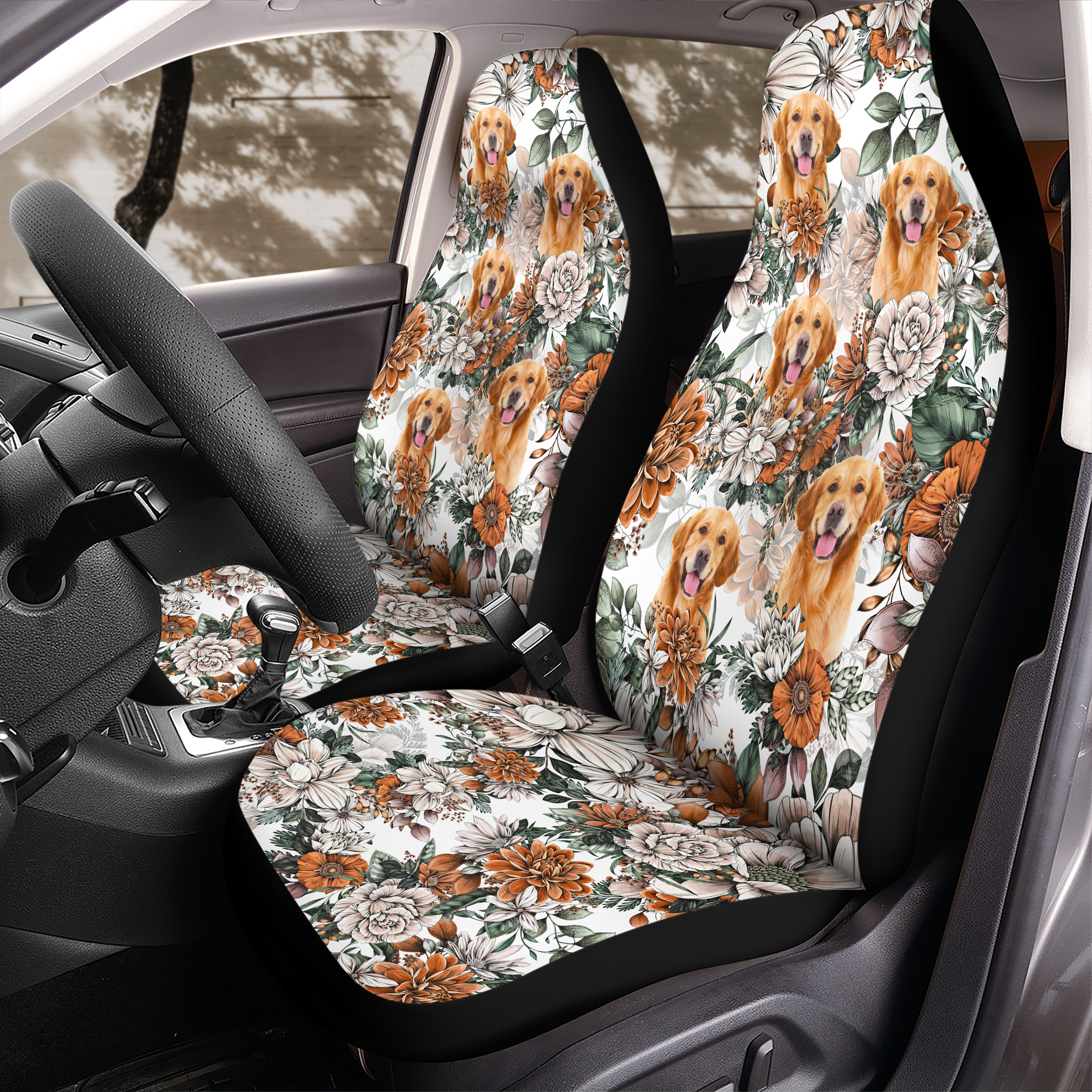 Personalized Photo Floral Aloha Hawaiian Car Seat Cover Gift HN590 - Car Seat Cover GradoCreations