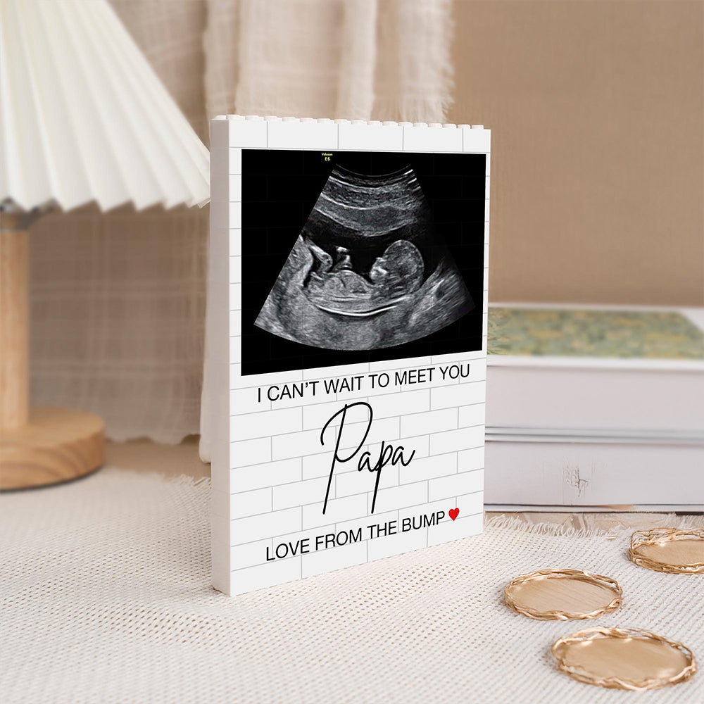 Personalized Baby Scan Building Block Gift for Daddy HN590 - Building Blocks GradoCreations