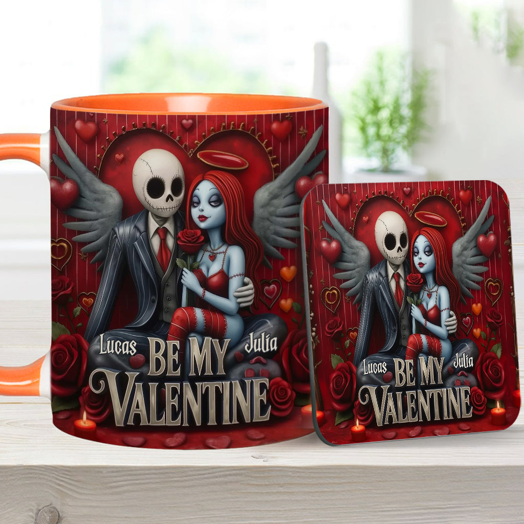 Personalized Spooky Be My Valentine Mug for Couples - Unique Gift Idea