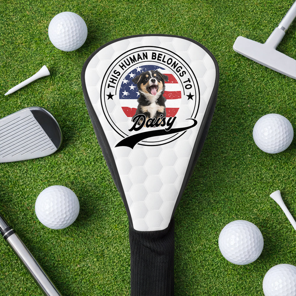 Personalized Golf Club Head Cover Custom Dog Photo Gift for Dad HN590 - Golf Club Head Cover GradoCreations