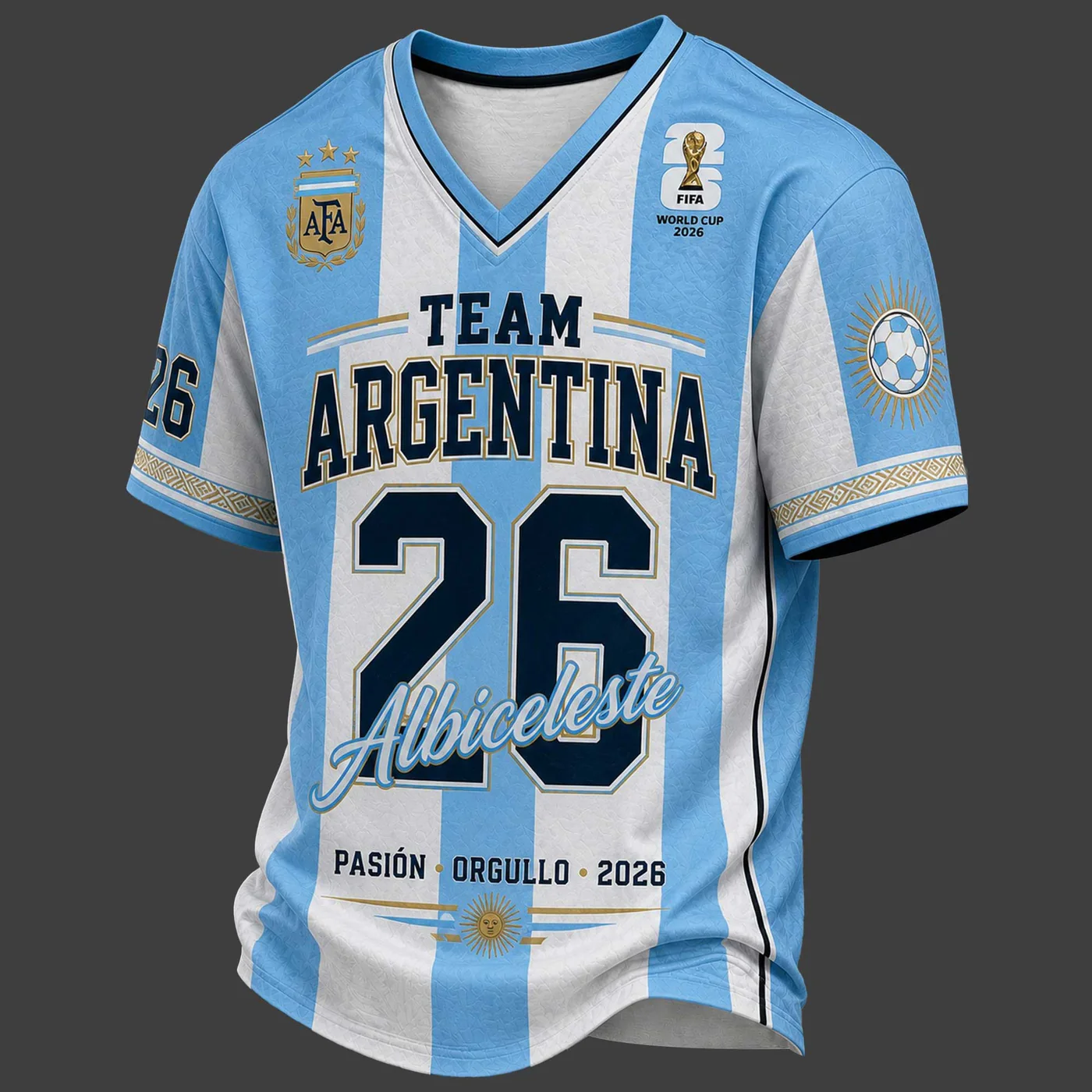 Personalized Argentina Soccer Jersey Custom Name 2026 Gift for Football Fans