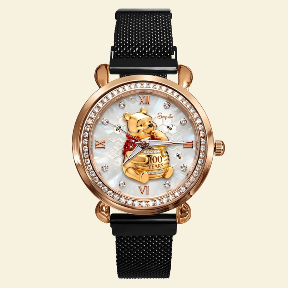 Personalized Winnie the Pooh Women's Watch 100th Anniversary Gift for Her
