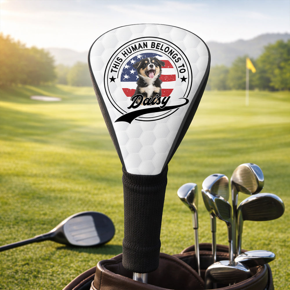 Personalized Golf Club Head Cover Custom Dog Photo Gift for Dad HN590 - Golf Club Head Cover GradoCreations