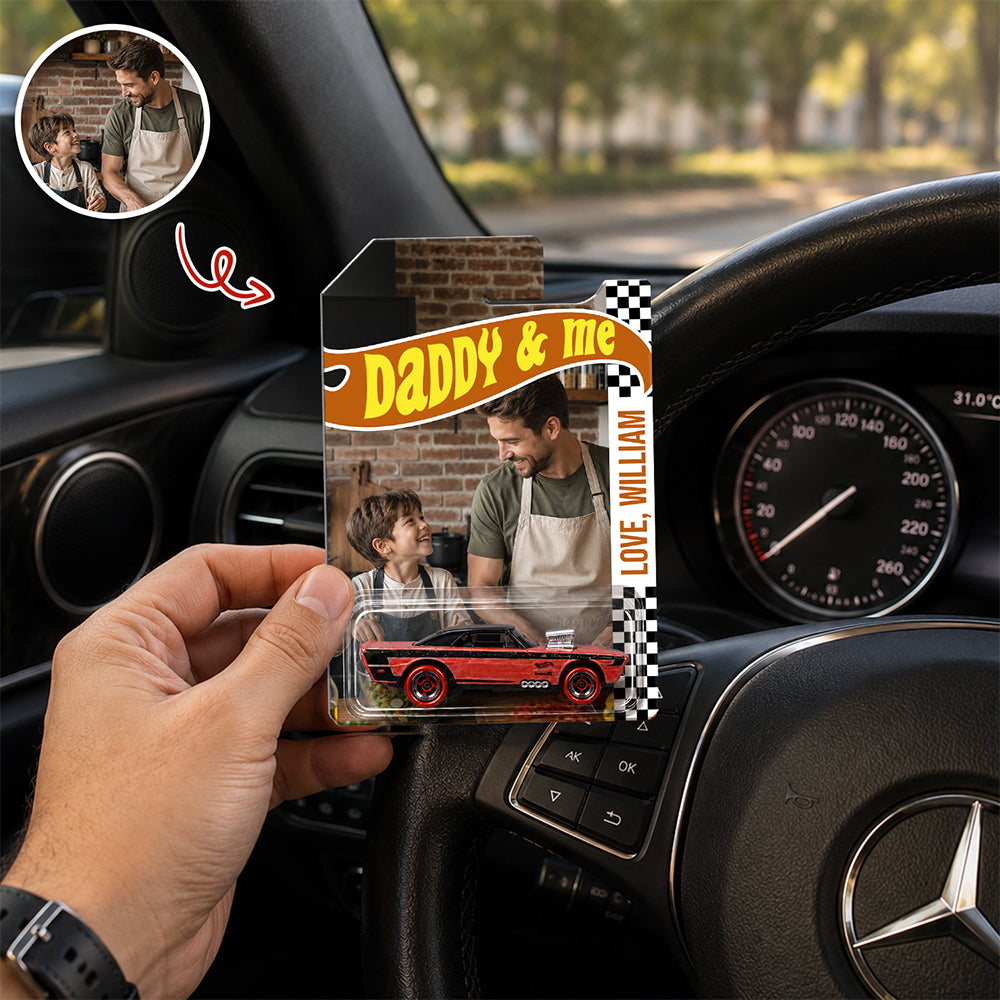 Personalized Hot Wheels Packaging Photo Keepsake Gift for Dad HN590 - Hot Wheels GradoCreations