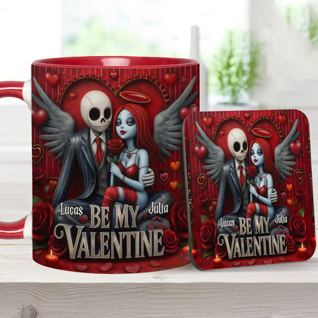 Personalized Spooky Be My Valentine Mug for Couples - Unique Gift Idea