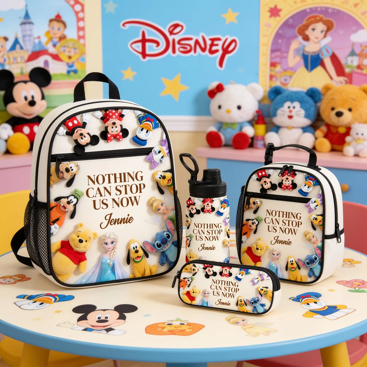 Personalized Disney School Backpack Lunch Bag Pencil Case | Girls Gift School Backpack GradoCreations