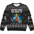 Personalized Family Ugly Sweater Custom Name Gift for Dad