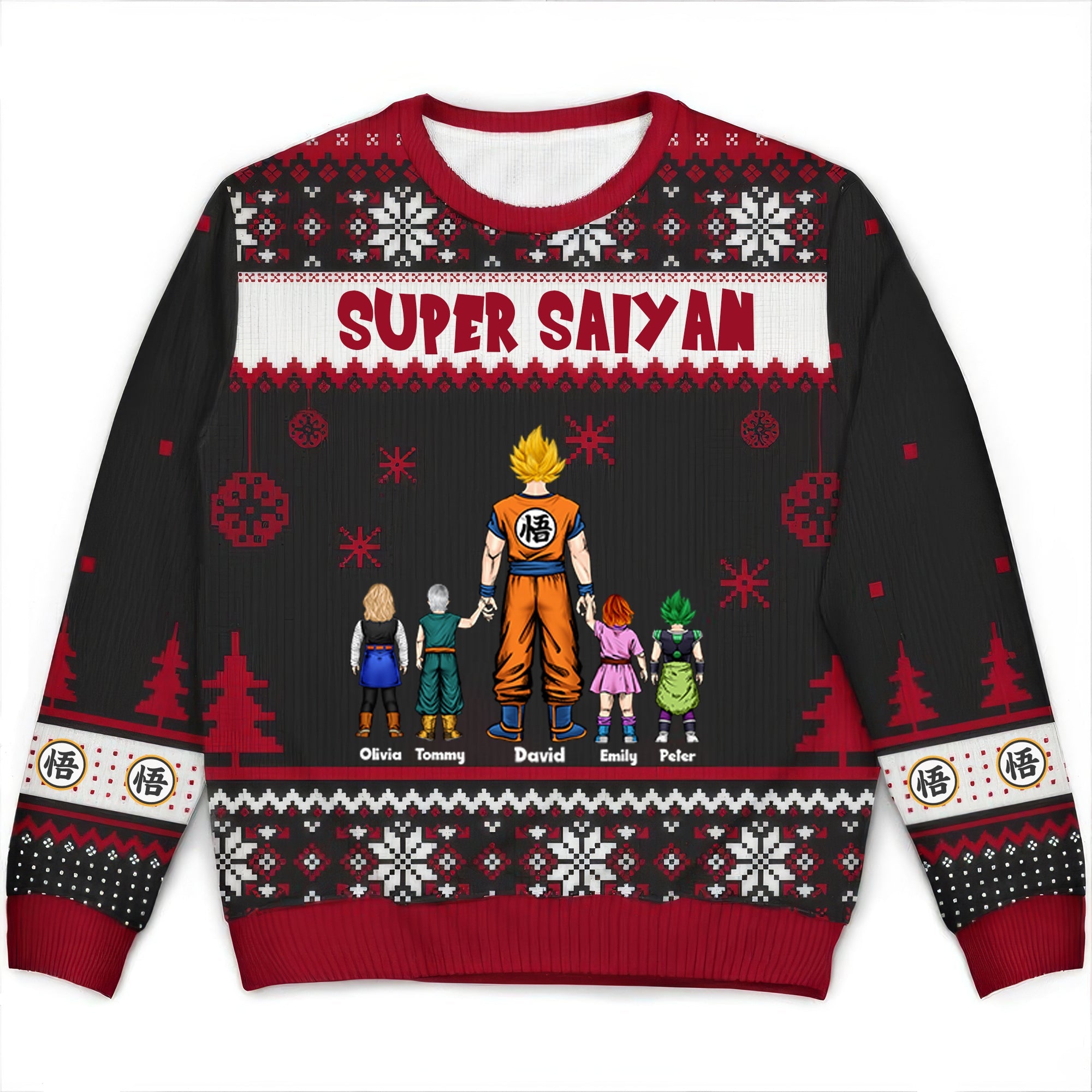 Personalized Super Dad Ugly Sweater Christmas Gift for Dad